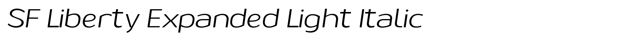 SF Liberty Expanded Light Italic image